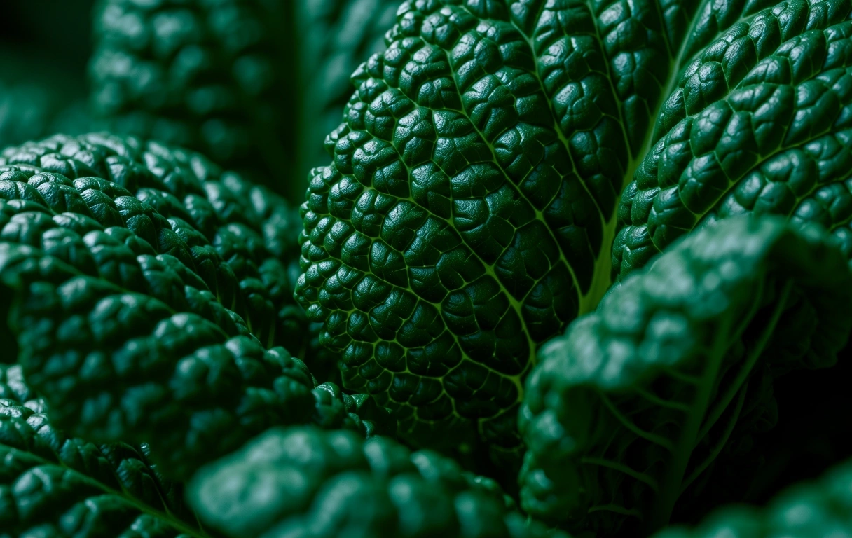 Textur von Grünkohl